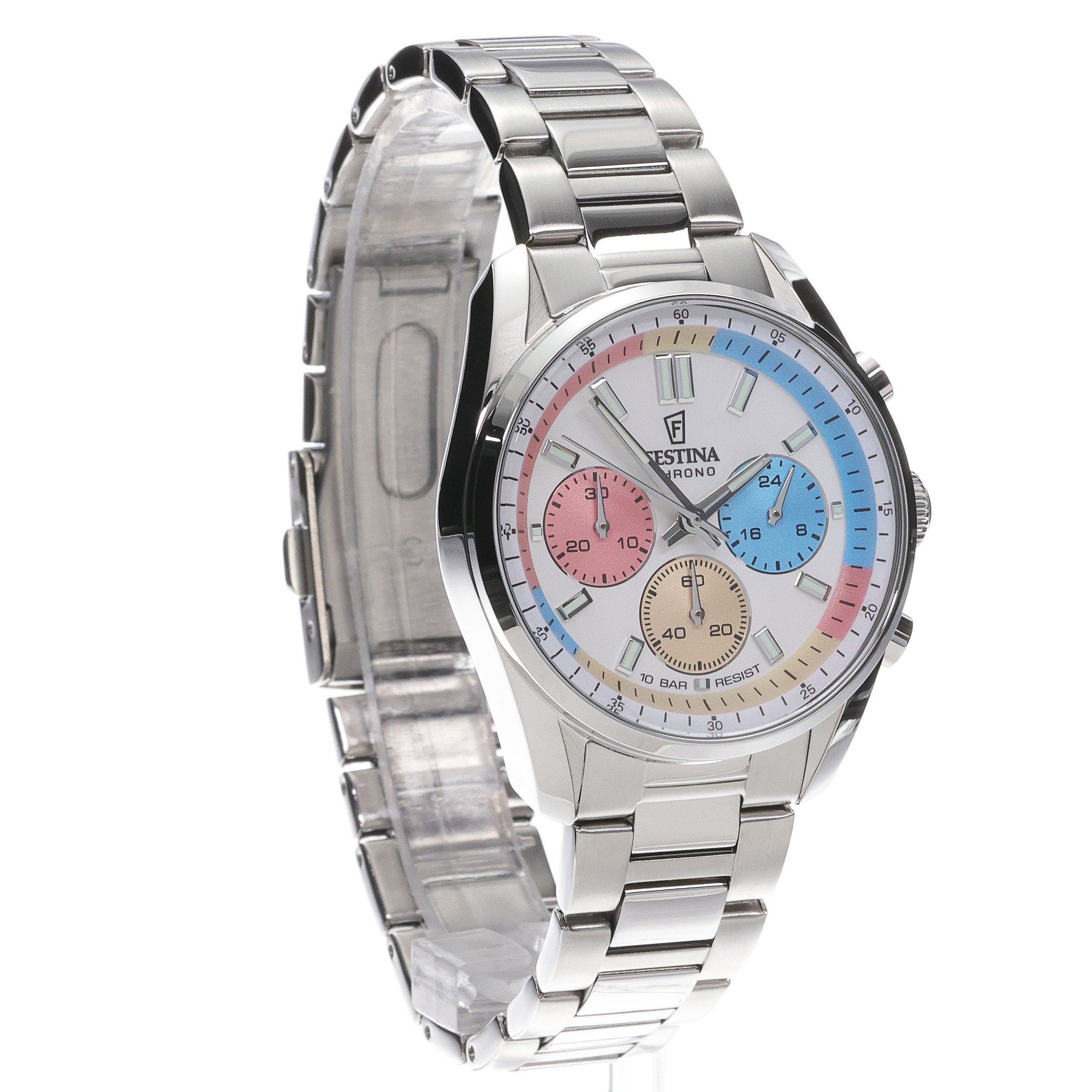 Festina F20753-6 zegarek srebrny sportowy Boyfriend bransoleta - miniatura 3