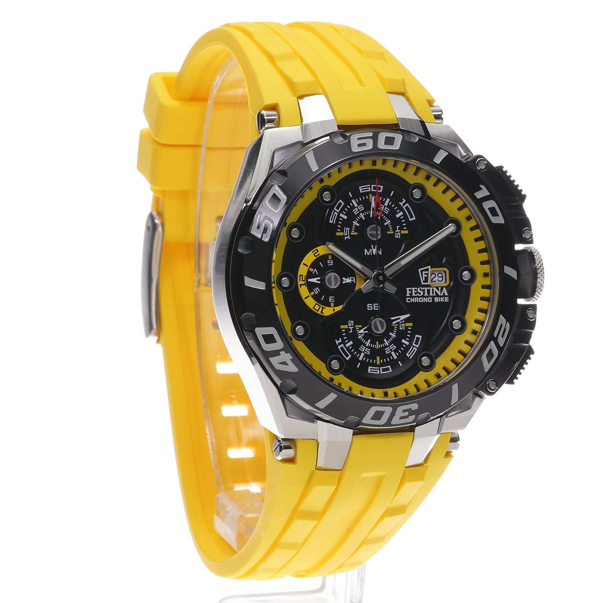 Festina F20755-5 zegarek srebrny sportowy Chrono Bike pasek