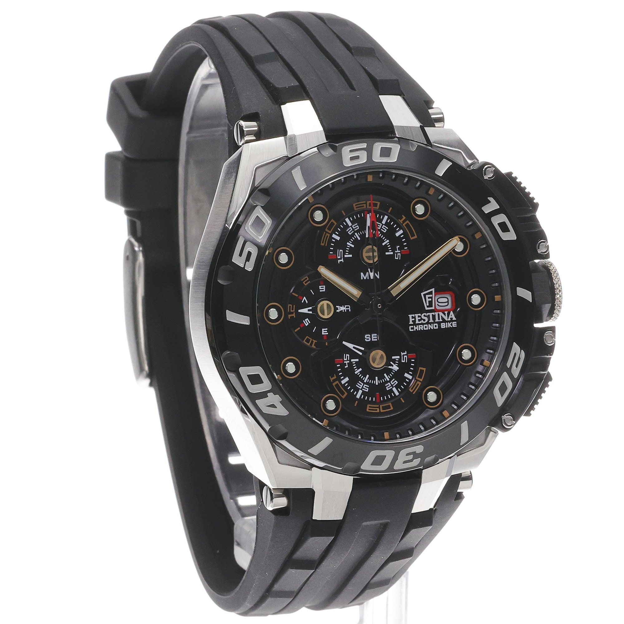 Festina F20755-8 zegarek srebrny sportowy Chrono Bike pasek