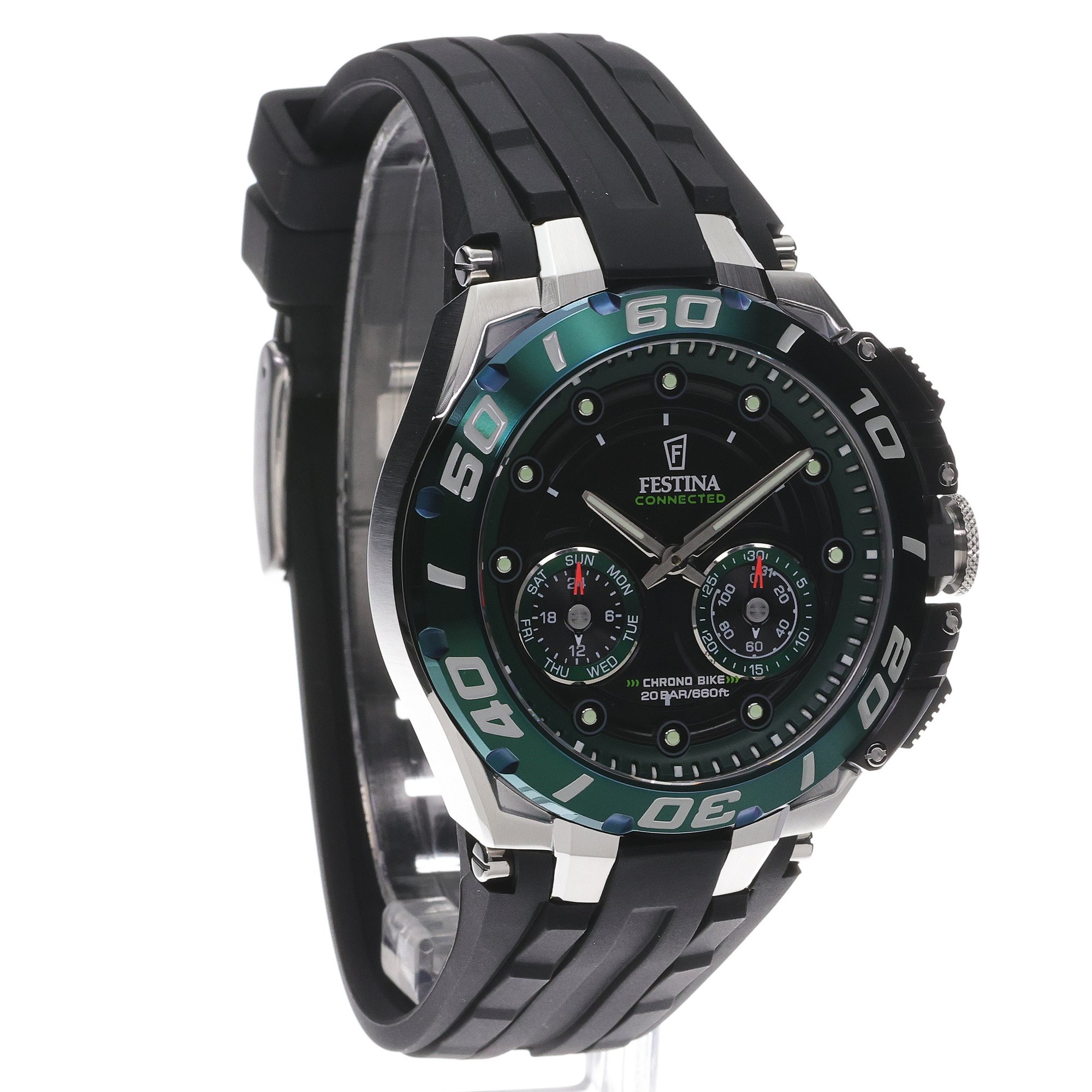 Festina F20763-2 smartwatch srebrny sportowy Chrono Bike pasek