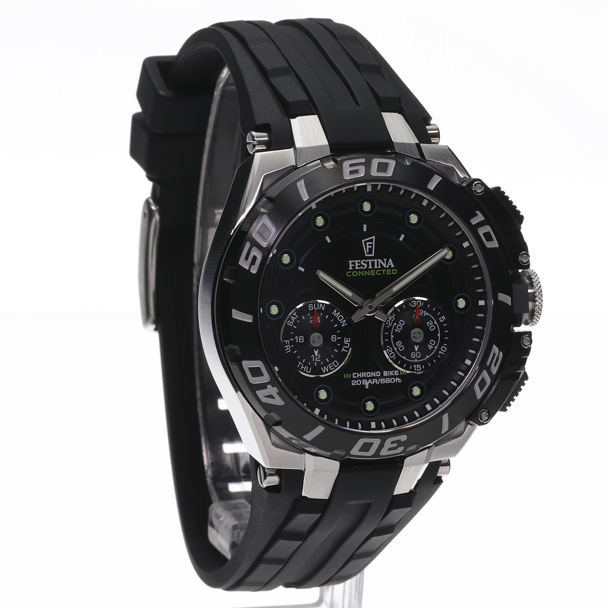 Festina F20763-3 smartwatch srebrny sportowy Chrono Bike pasek
