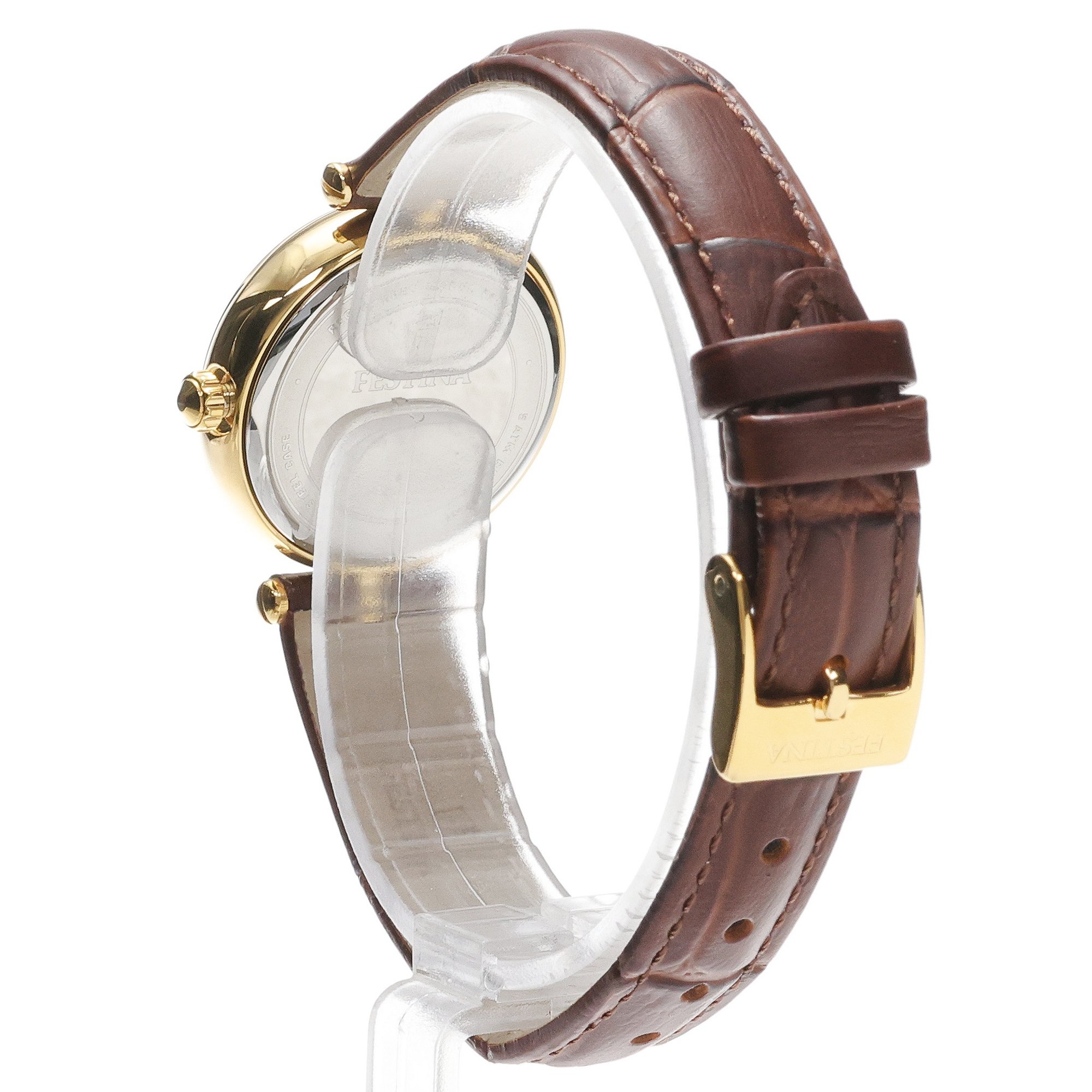 Festina F20788-2 zegarek złoty klasyczny Mademoiselle pasek