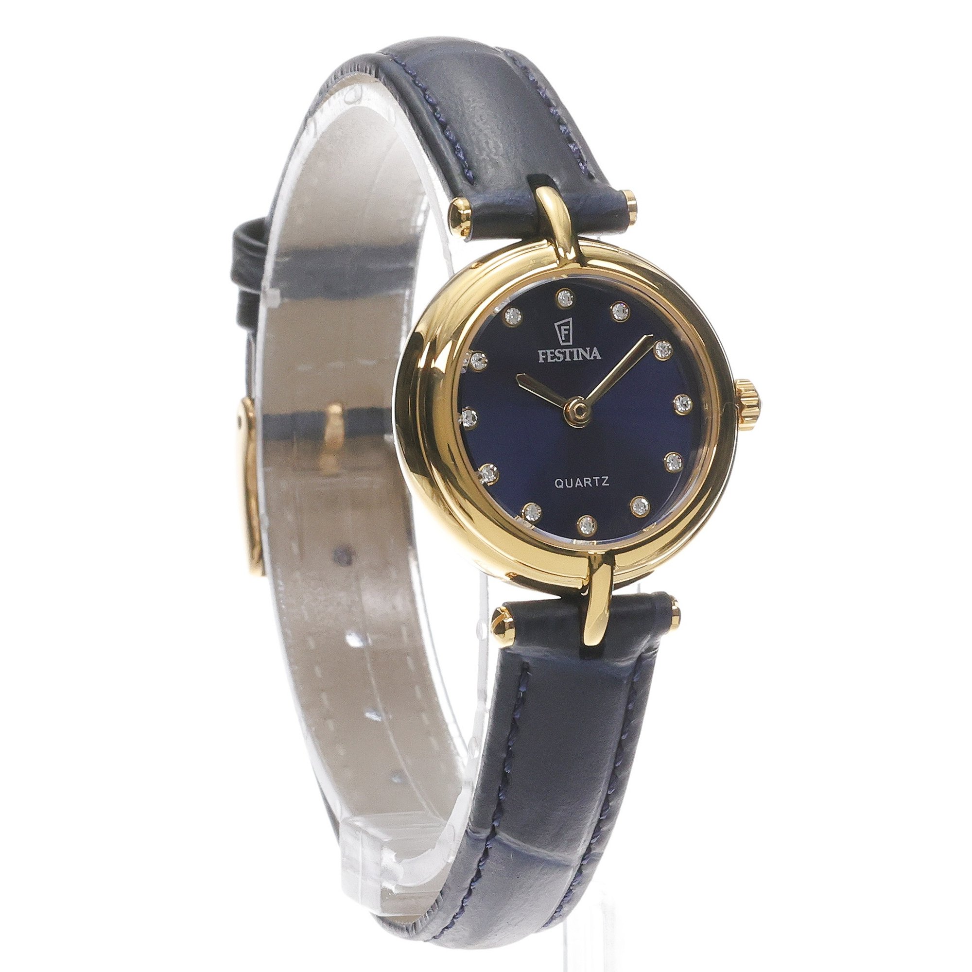 Festina F20788-3 zegarek złoty klasyczny Mademoiselle pasek