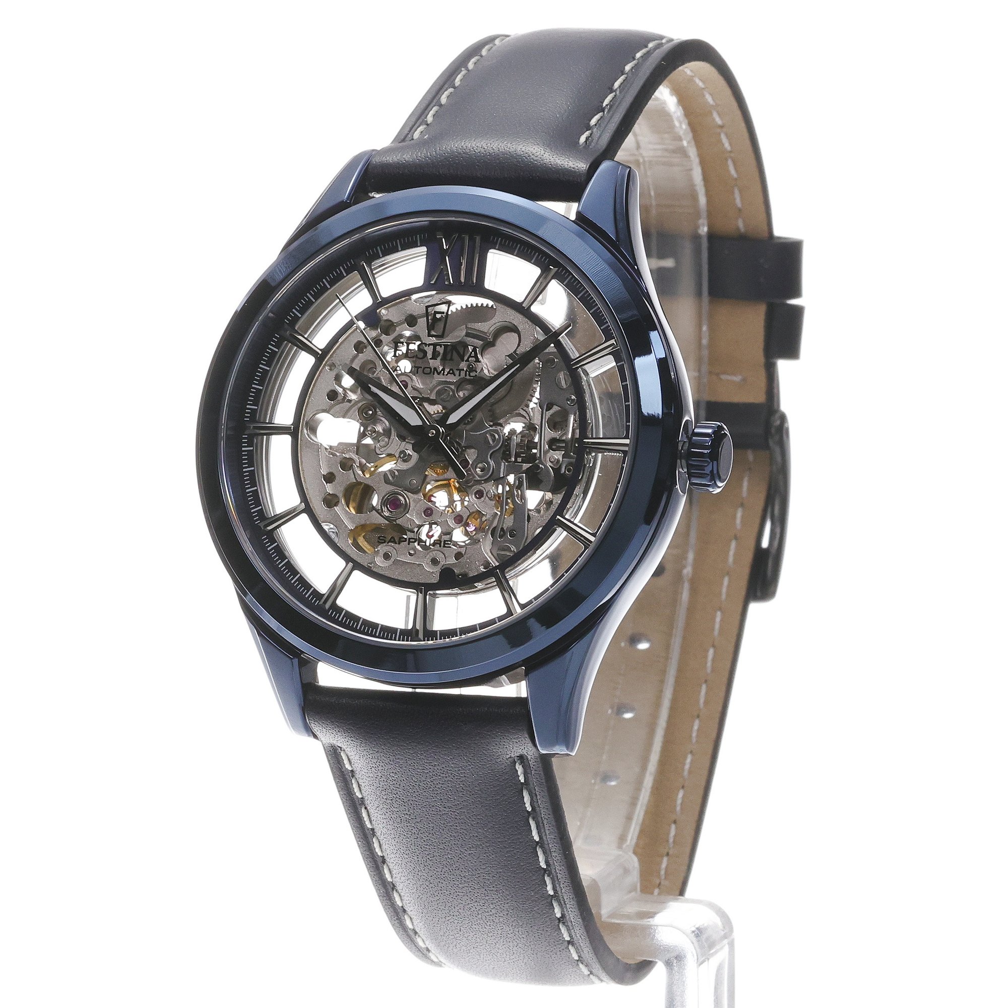 Festina F20795-1 zegarek niebieski fashion-modowy Automatic pasek - miniatura 2
