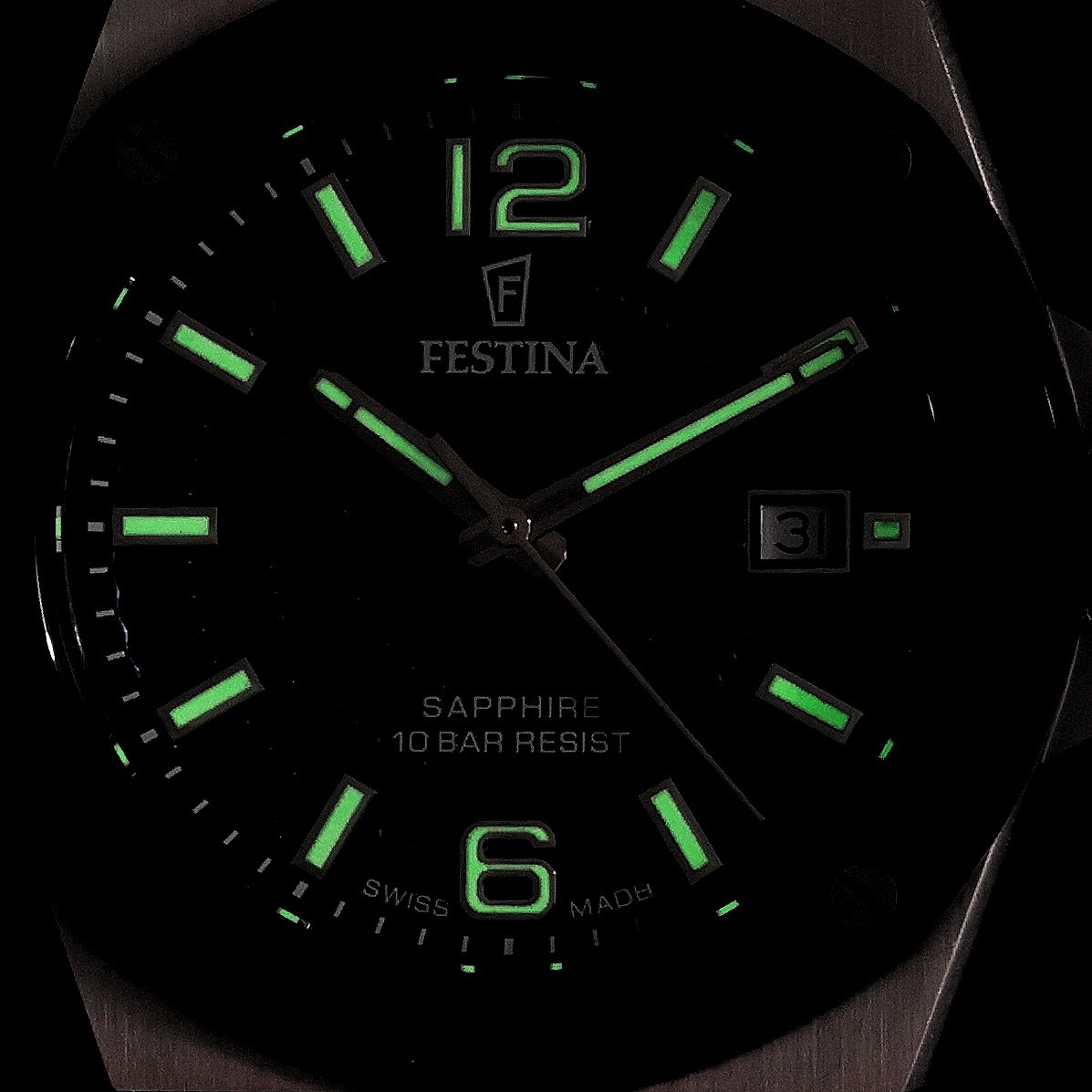 Festina F22001-2 zegarek srebrny fashion-modowy Swiss Made pasek