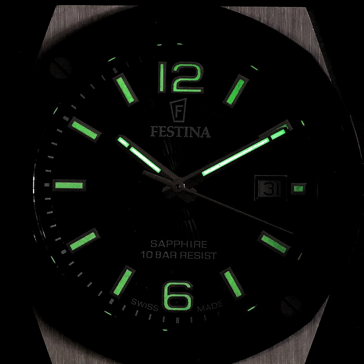 Festina F22001-3 zegarek srebrny sportowy Swiss Made pasek