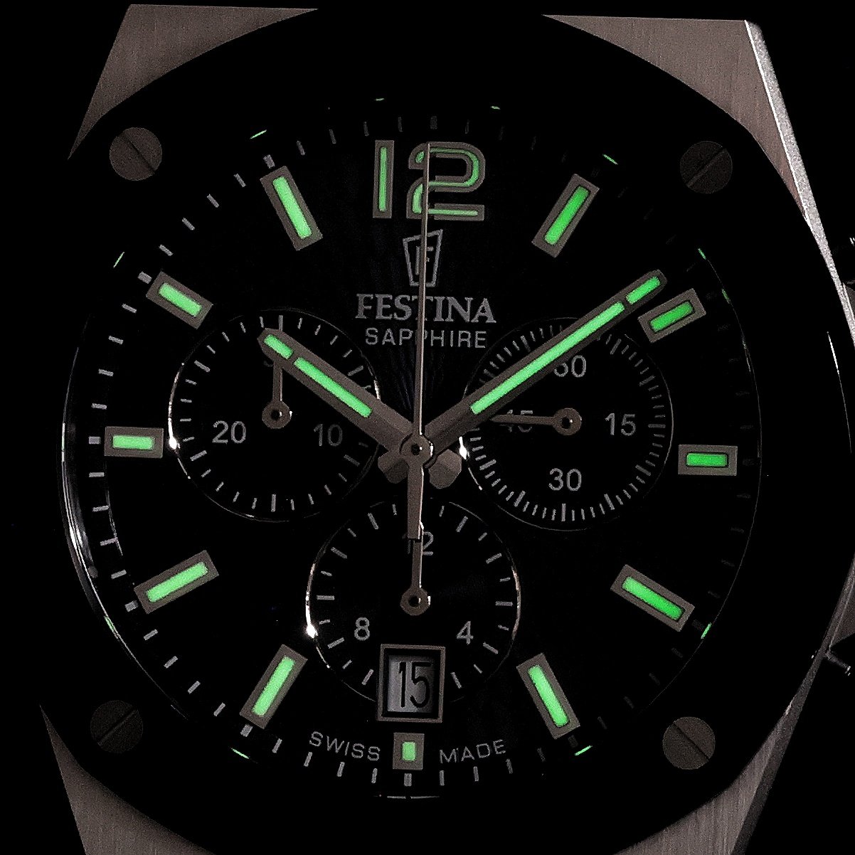Festina F22003-2 zegarek srebrny fashion-modowy Swiss Made pasek