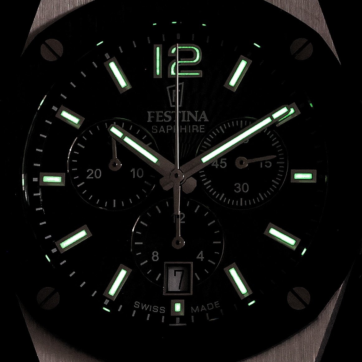 Festina F22003-3 zegarek srebrny fashion-modowy Swiss Made pasek - miniatura 5