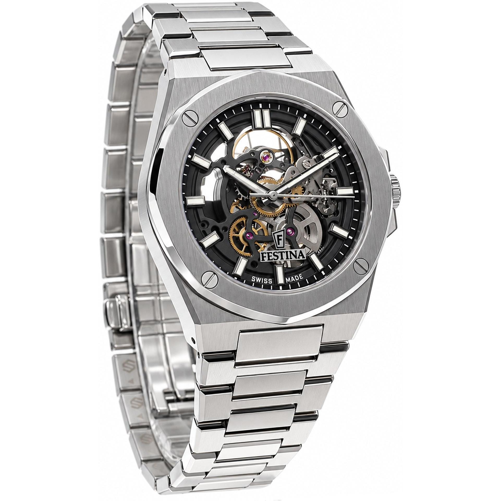 Festina F22006-4 zegarek męski elegancki Automatic bransoleta - miniatura 3