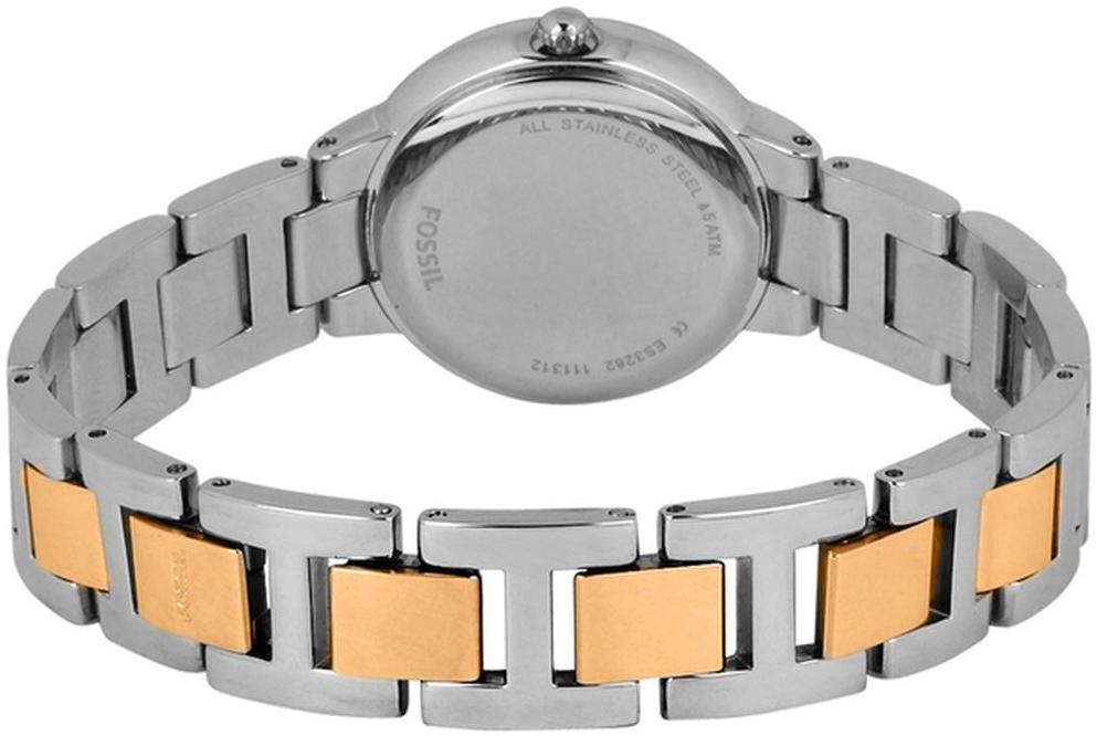 Fossil ES3405 VIRGINIA Bicolor Stainless Steel 30mm Virginia fashion-modowy zegarek srebrny