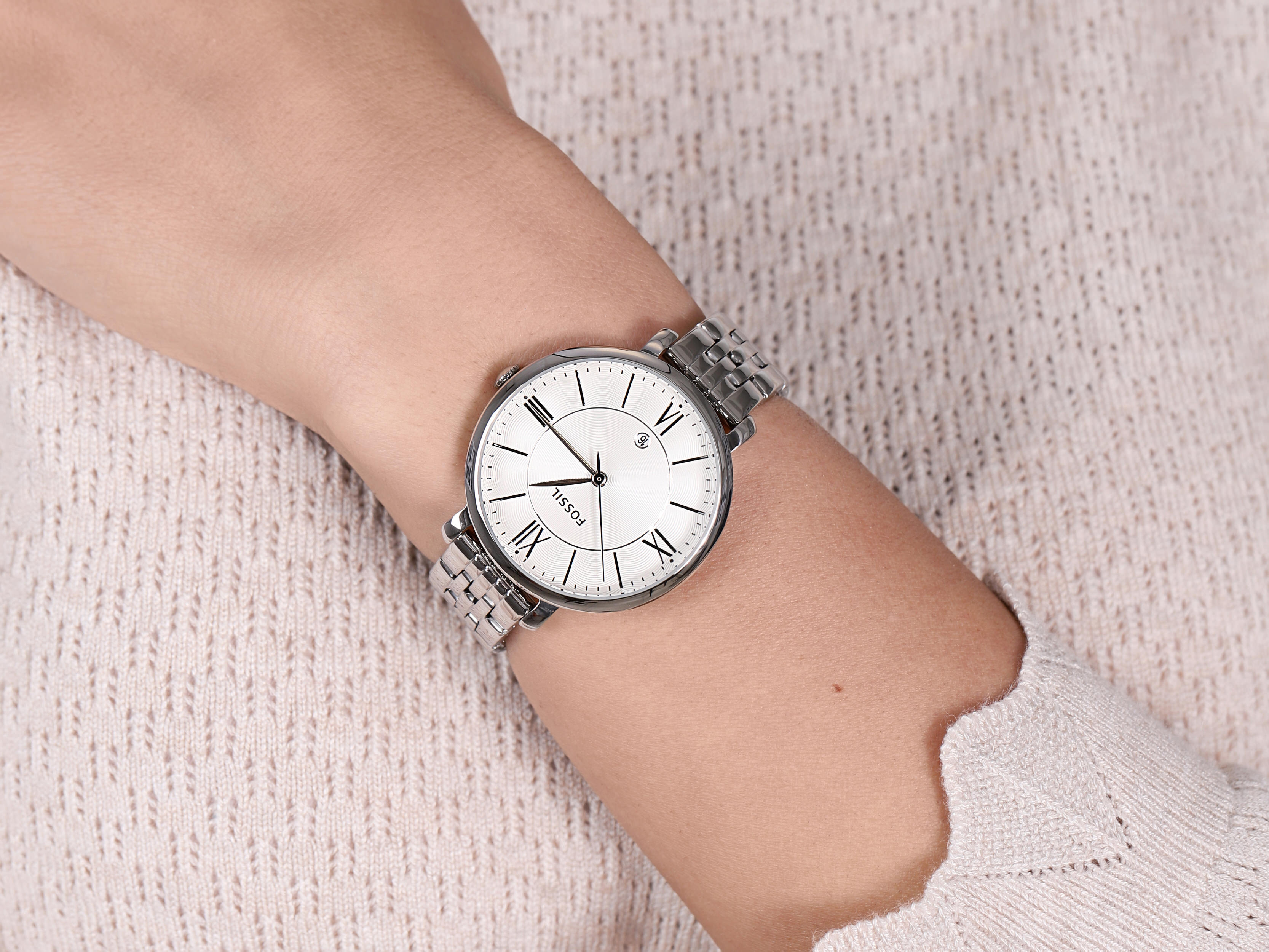 Fossil ES3433 zegarek srebrny fashion/modowy Jacqueline bransoleta