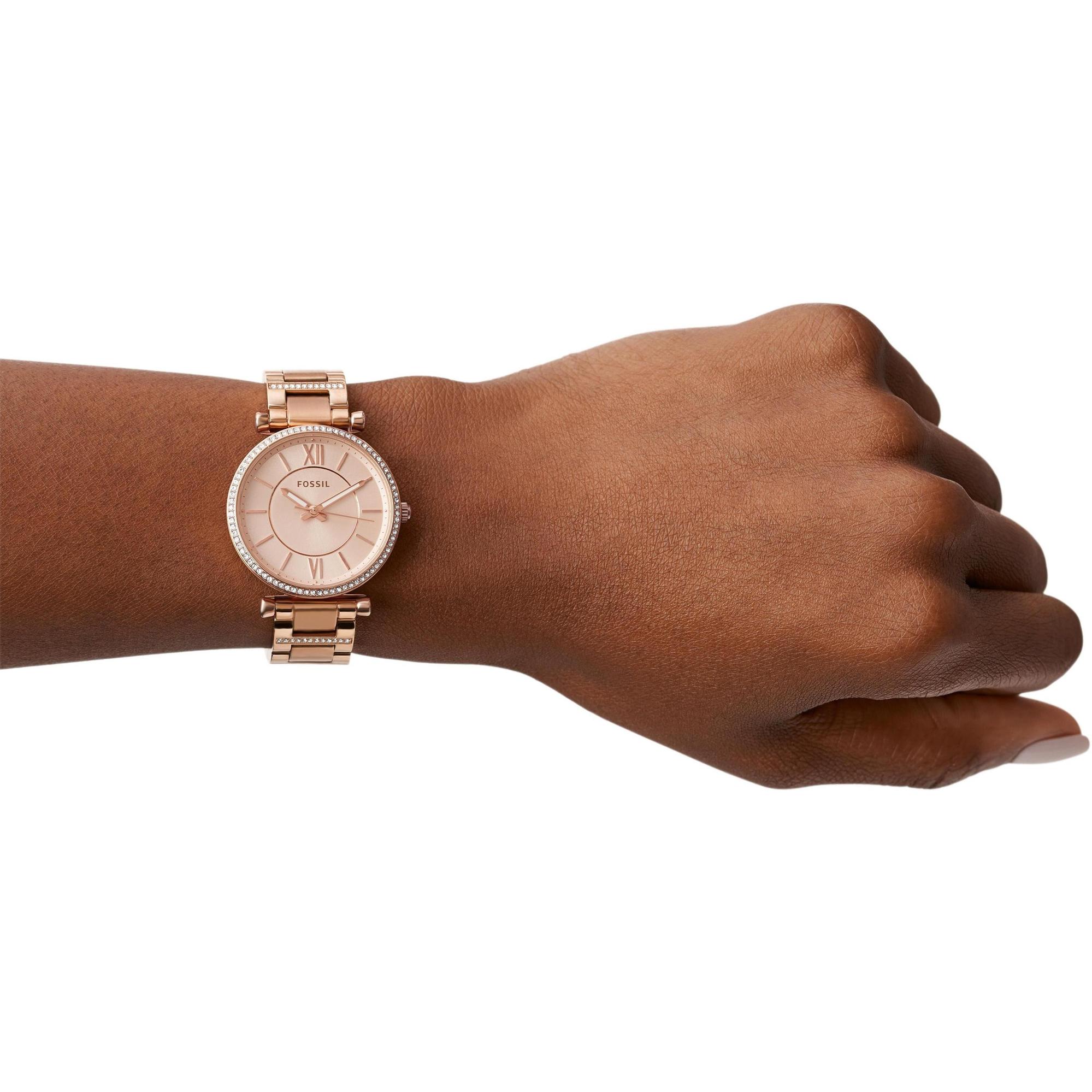 Fossil ES4301 CARLIE Carlie fashion-modowy zegarek różowe złoto - miniatura 5