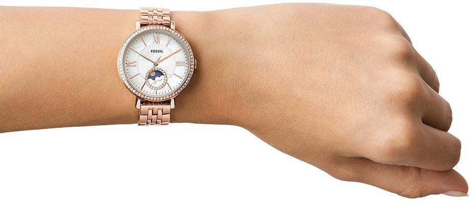Fossil ES5165 Multifunction Rose Gold-Tone Stainless Steel Jacqueline fashion-modowy zegarek różowe złoto - miniatura 9