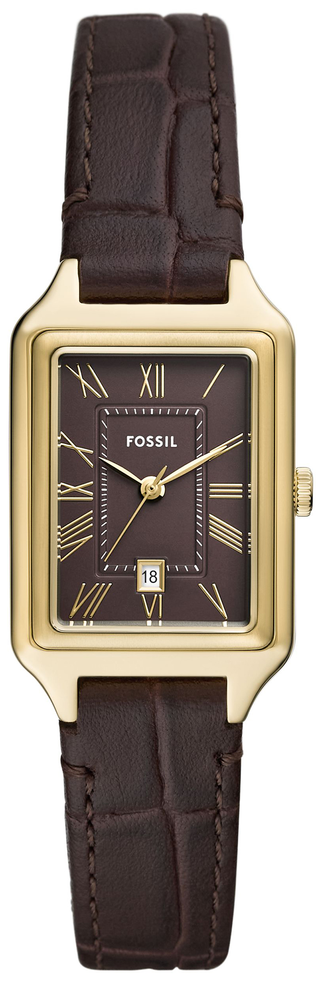 RAQUEL Brown Leather Strap 23mm Fossil ES5367 