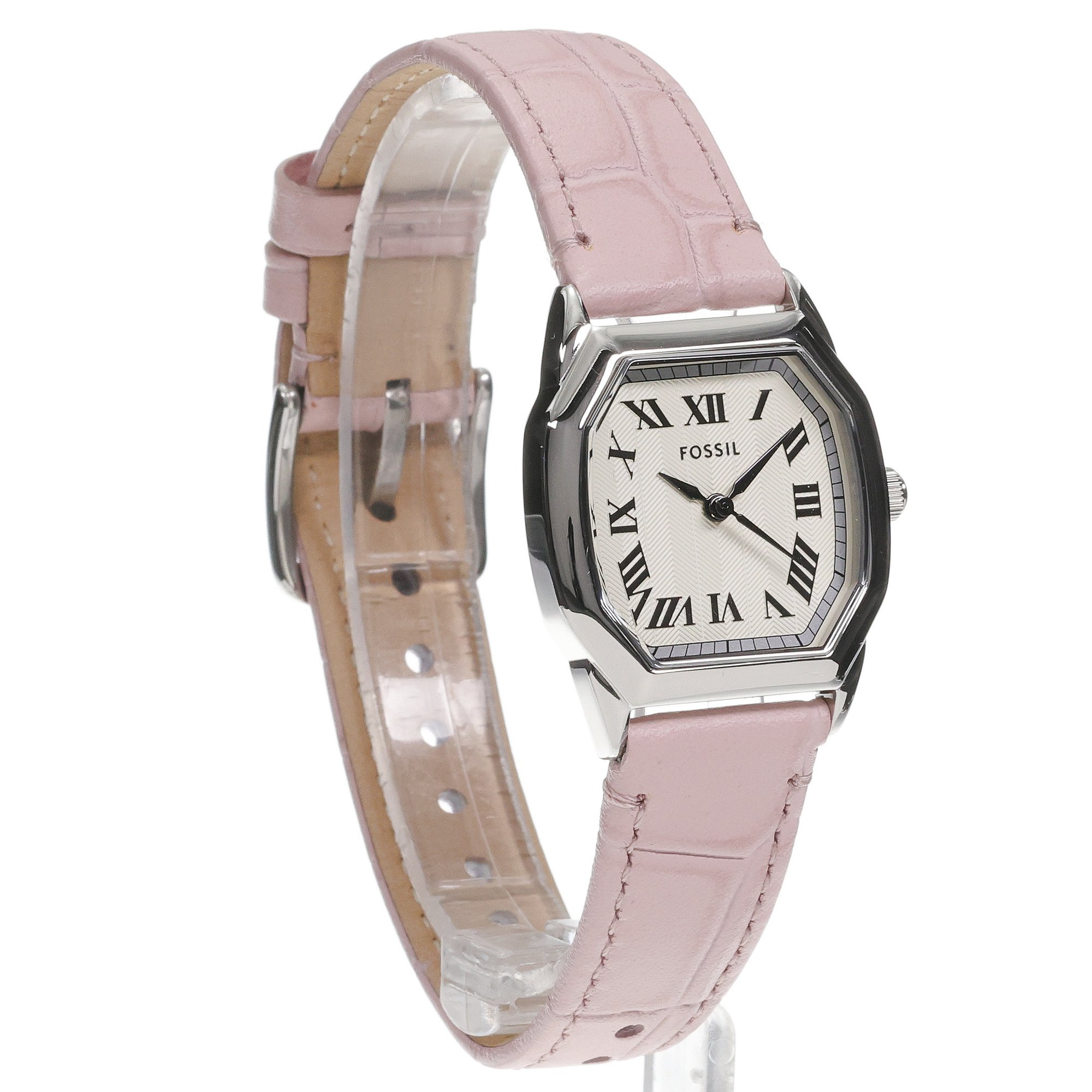 Fossil ES5406 zegarek srebrny klasyczny Fossil pasek