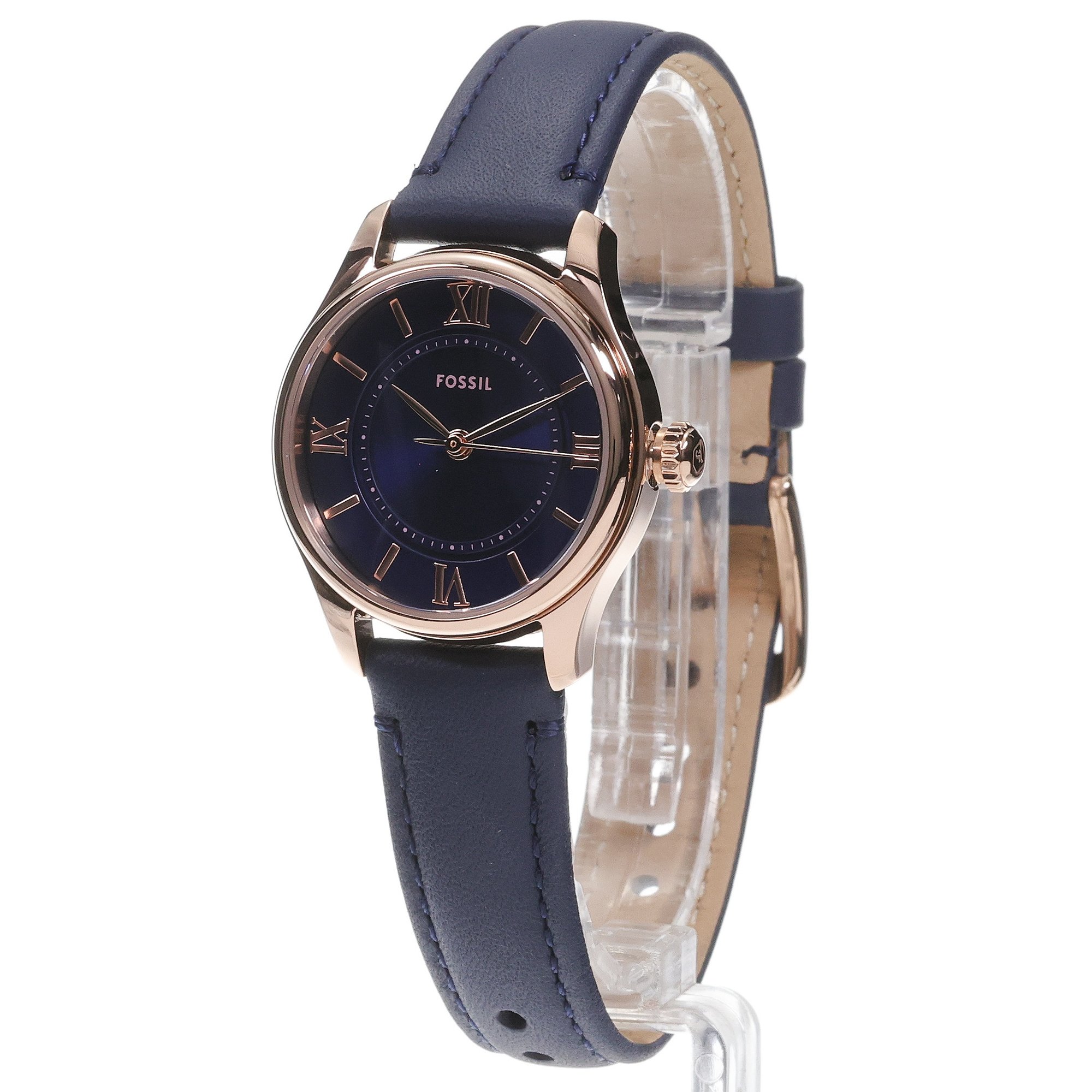 Fossil ES5424 zegarek różowe złoto biżuteryjny Fossil pasek