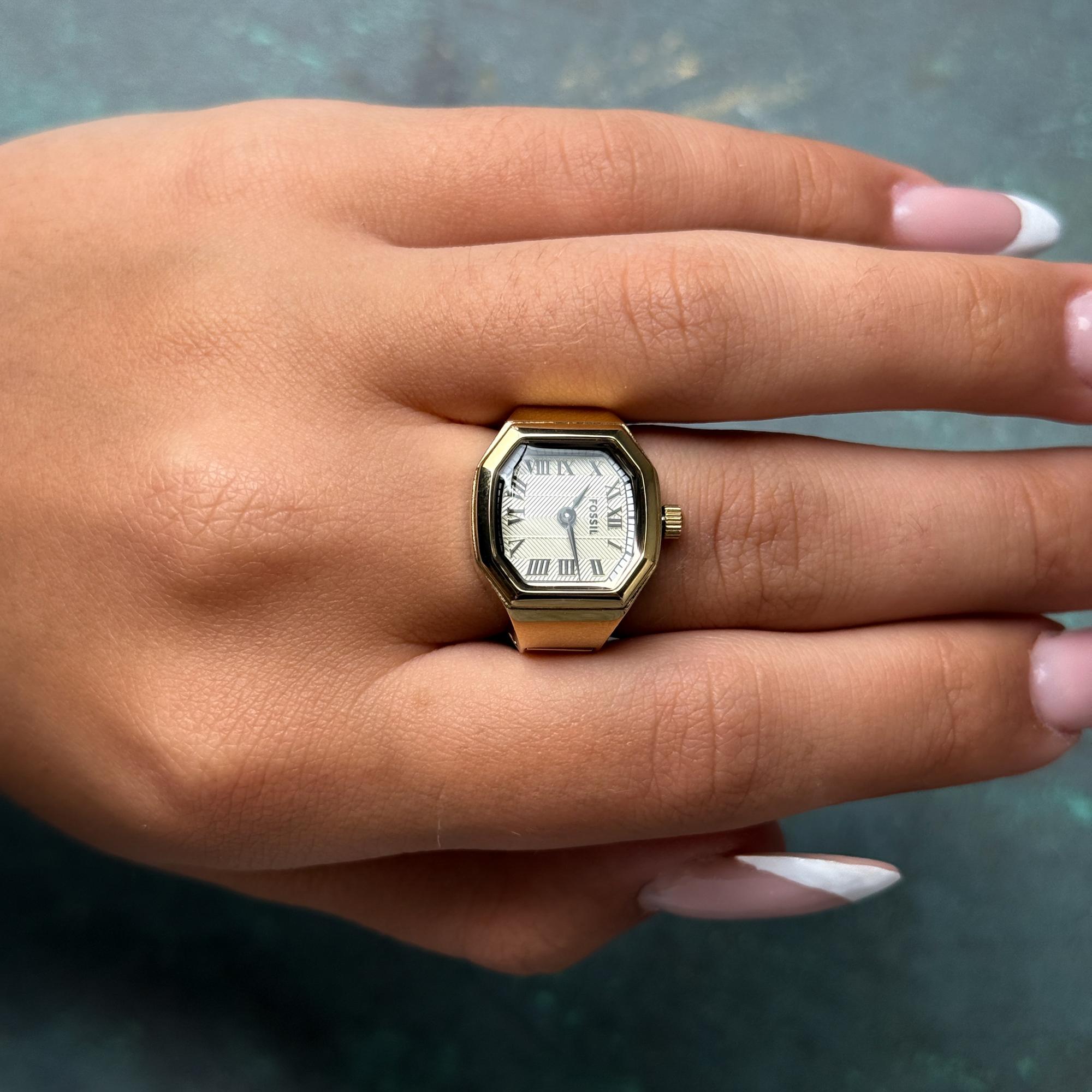 Fossil ES5446 Damskie w formie pierścionka Harlow zegarek damski fashion-modowy mineralne - miniatura 8