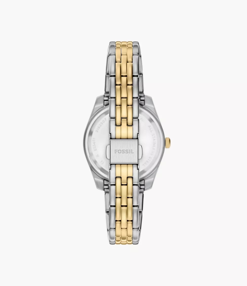 Fossil ES5461 zegarek srebrny elegancki Scarlette bransoleta