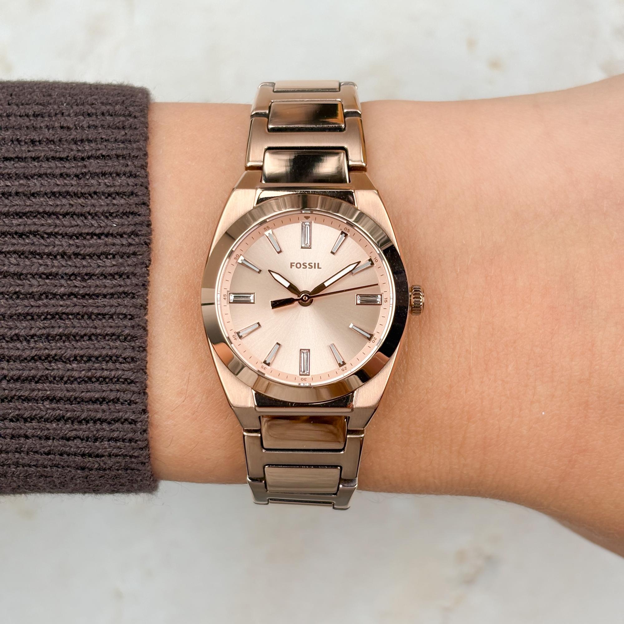 Fossil ES5491 zegarek damski Damskie różowe złoto - miniatura 11