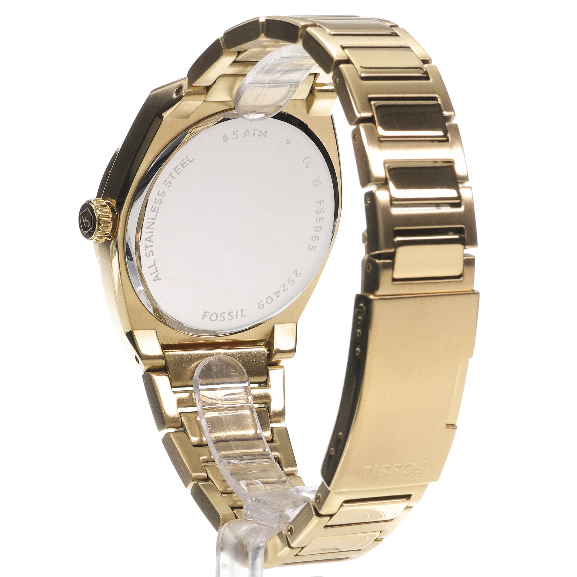 Fossil FS5965 zegarek złoty klasyczny Męskie bransoleta