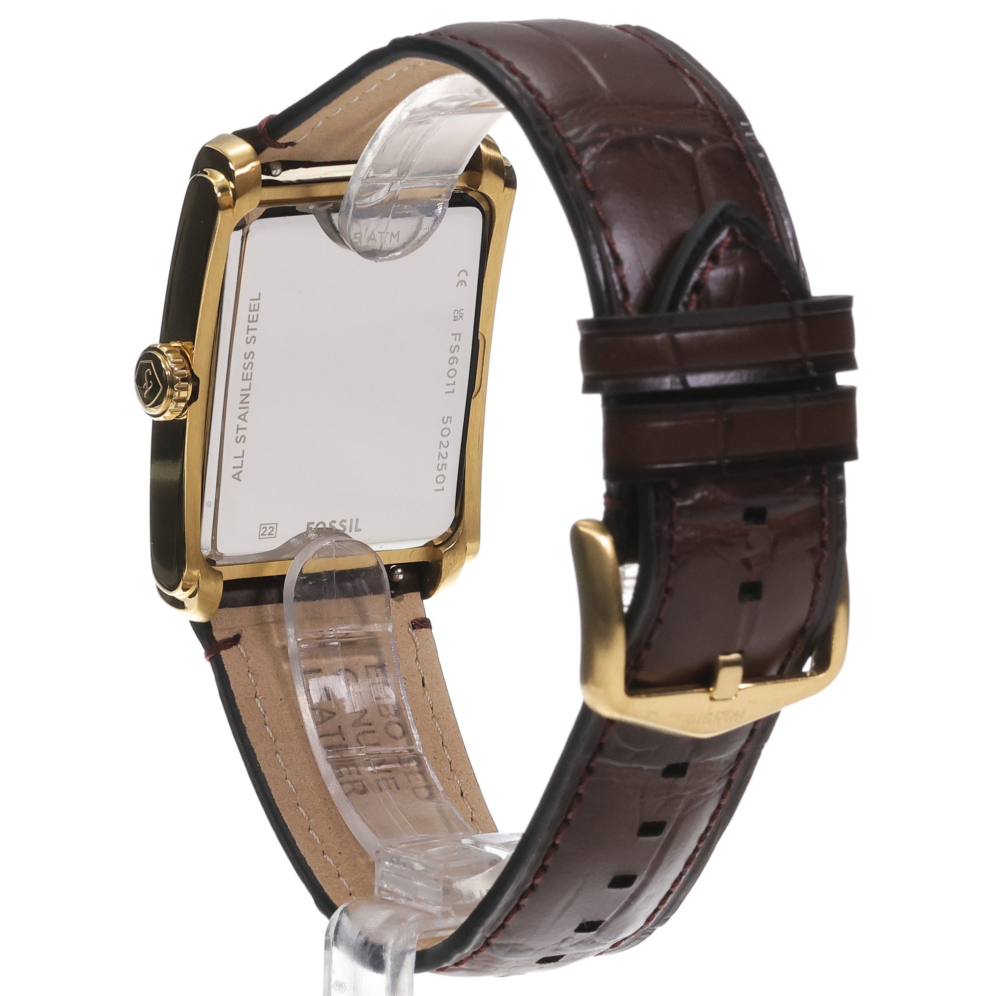 Fossil FS6011 zegarek złoty klasyczny Męskie pasek - miniatura 4