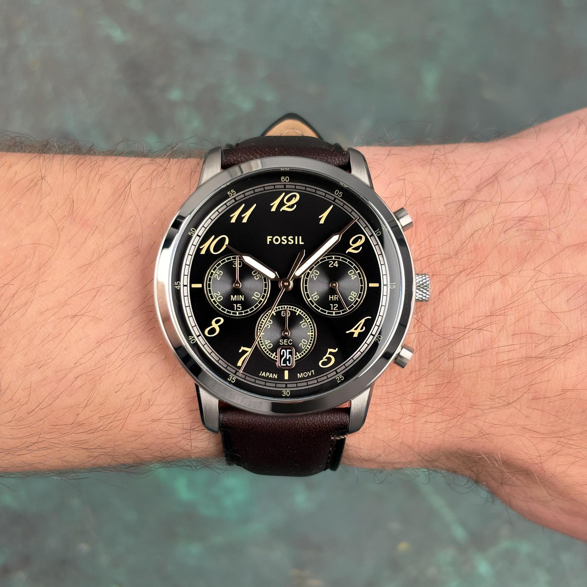 Fossil FS6024 zegarek srebrny klasyczny Męskie pasek