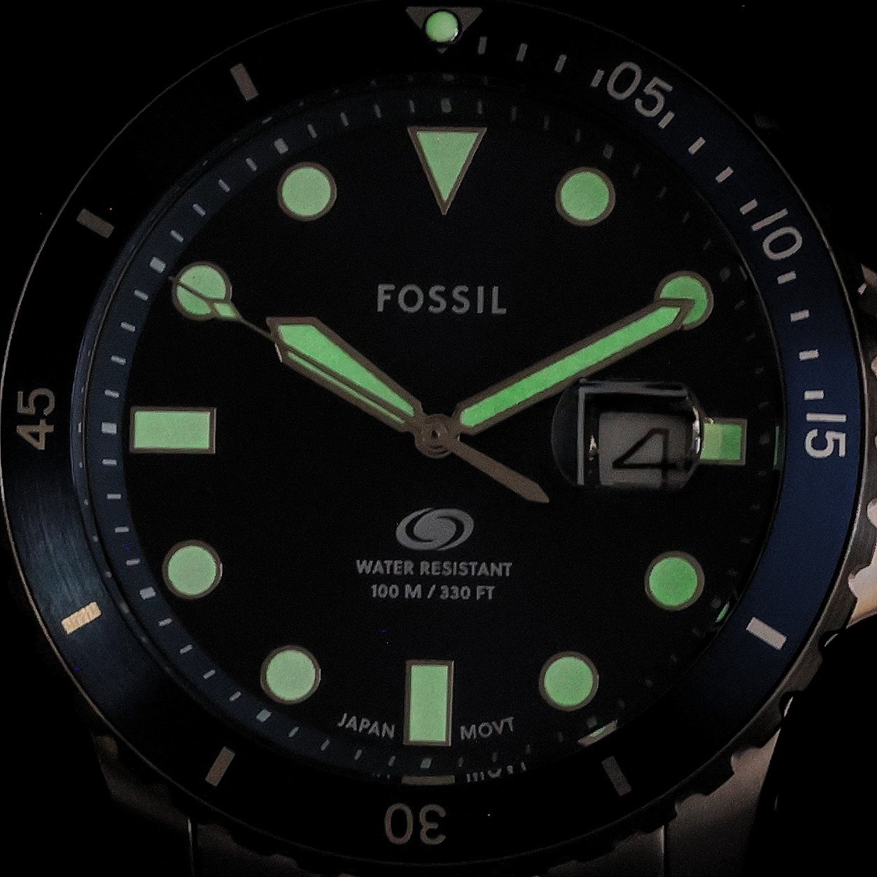 Fossil FS6029 BLUE Stainless Steel 42mm Męskie klasyczny zegarek srebrny - miniatura 5