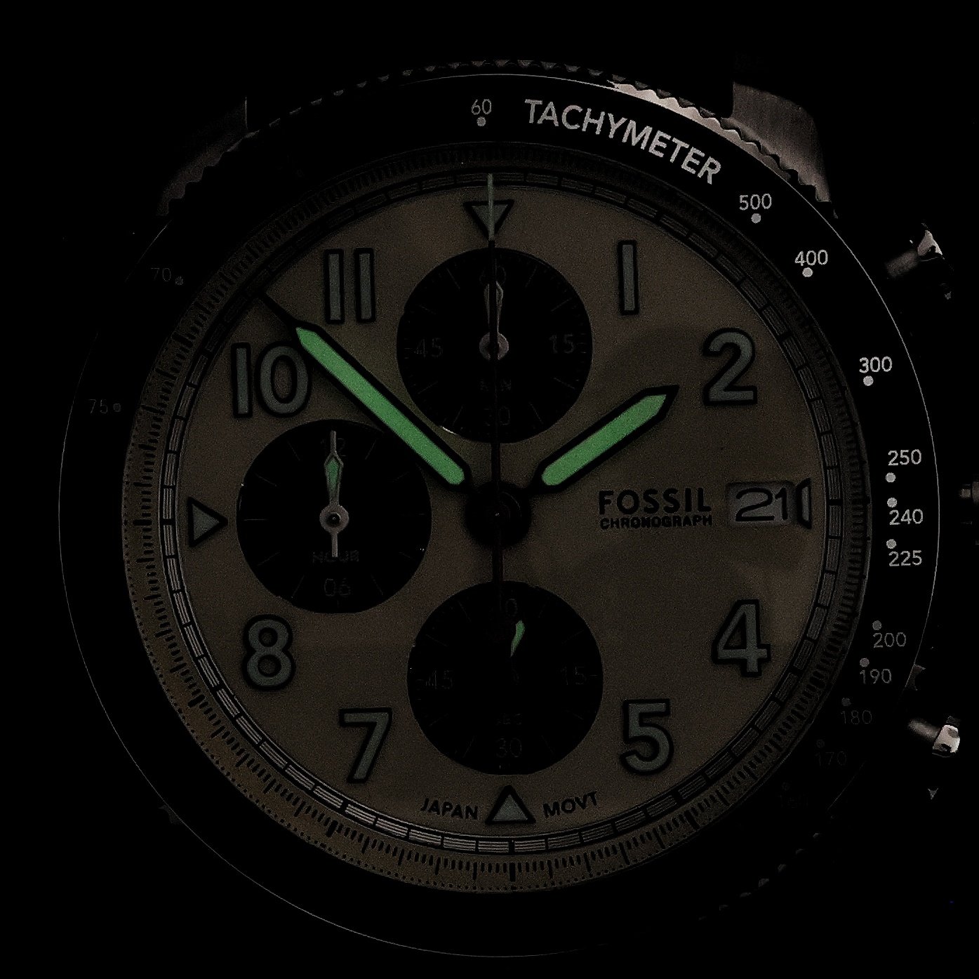 Fossil FS6042 SPORT TOURER Chronograph Brown Leather Strap 42mm Męskie sportowy zegarek srebrny