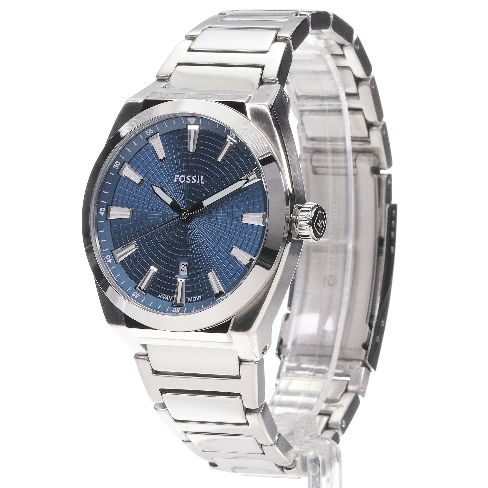 Fossil FS6054 Męskie EVERETT Stainless Steel 42mm zegarek męski klasyczny mineralne - miniatura 2