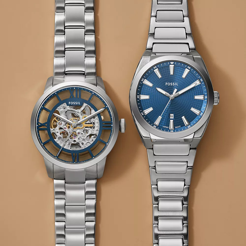 Fossil FS6054 zegarek srebrny klasyczny Męskie bransoleta - miniatura 9