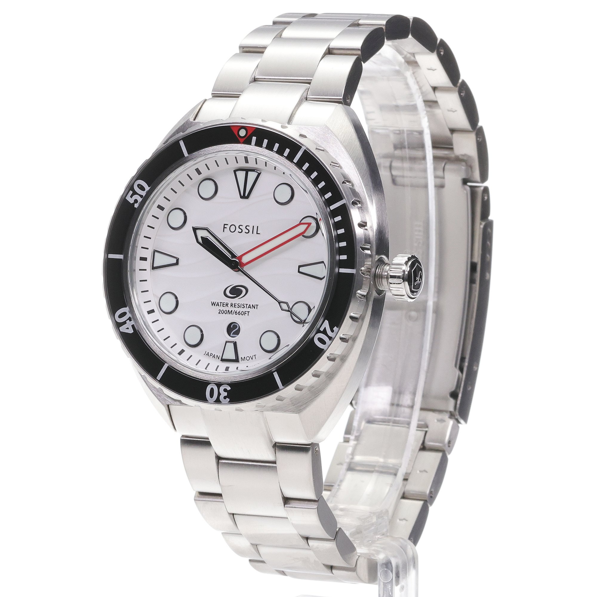 Fossil FS6063 Męskie BREAKER Stainless Steel 42mm zegarek męski klasyczny mineralne