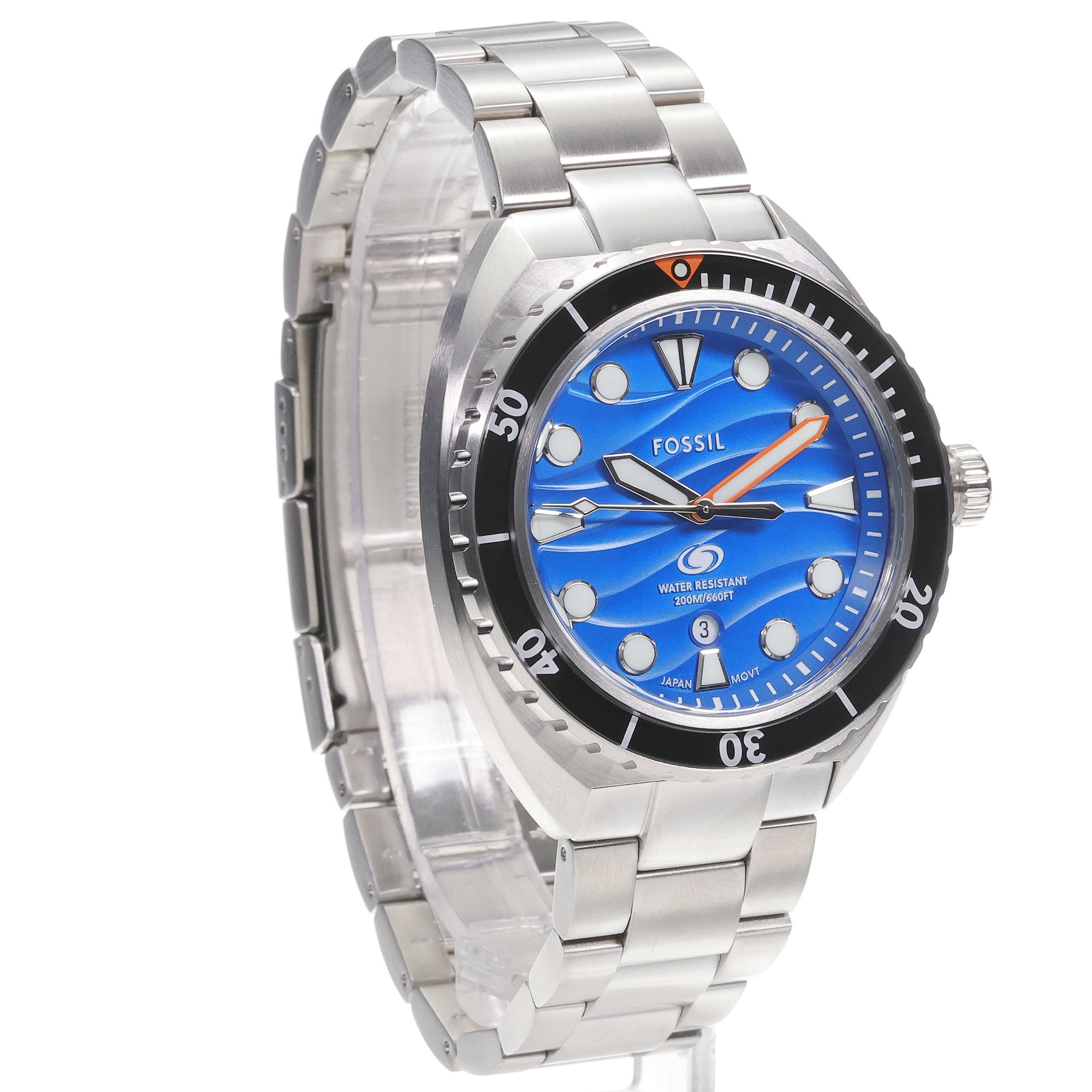 Fossil FS6064 zegarek srebrny klasyczny Męskie bransoleta