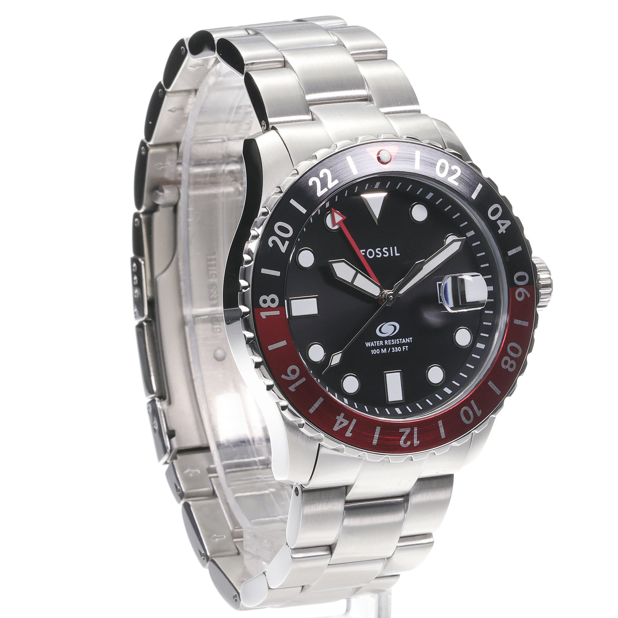 Fossil FS6092 zegarek srebrny sportowy Męskie bransoleta
