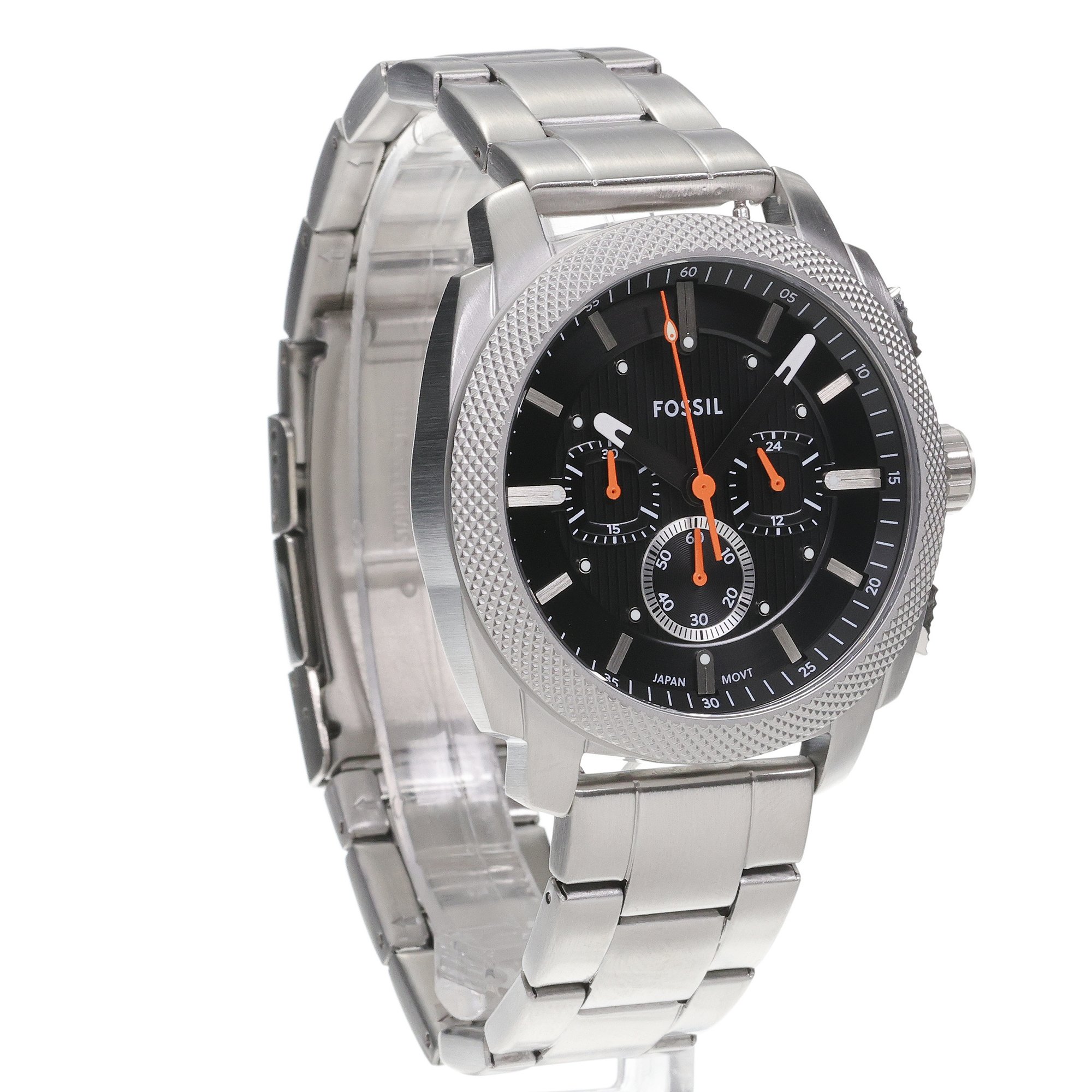 Fossil FS6095 zegarek srebrny sportowy Machine bransoleta