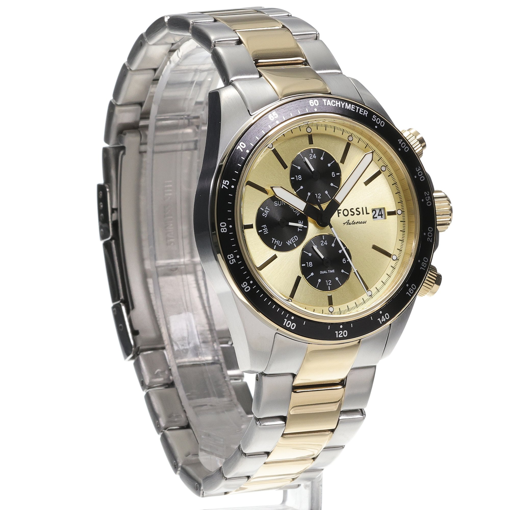 Fossil FS6126 zegarek srebrny klasyczny Męskie bransoleta - miniatura 3