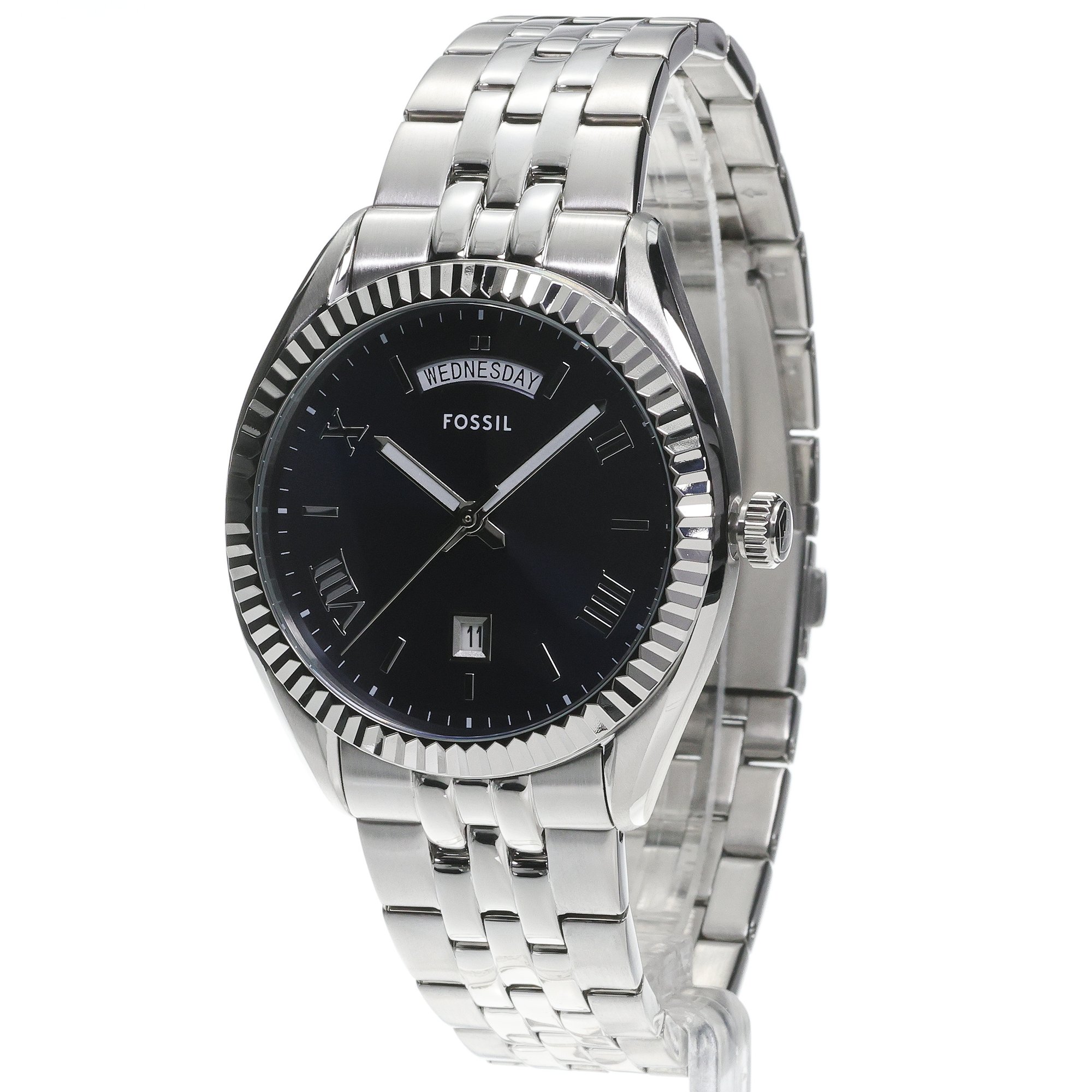 Fossil FS6140 Campbell Męskie klasyczny zegarek srebrny