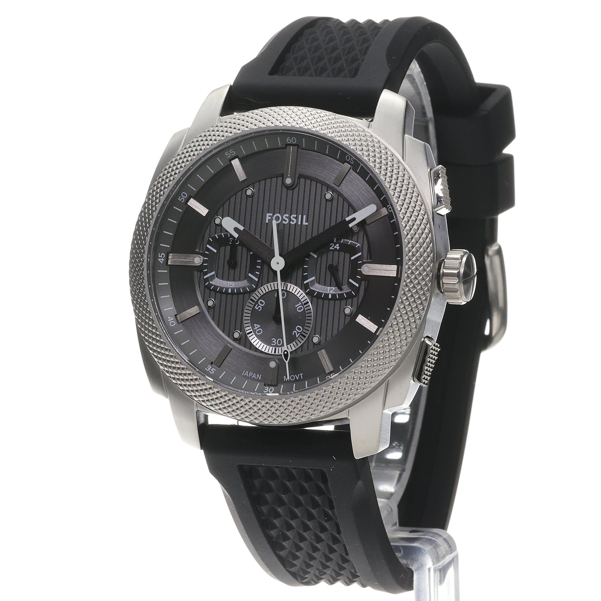 Fossil FS6145SET Machine Chronograph SET Machine sportowy zegarek srebrny