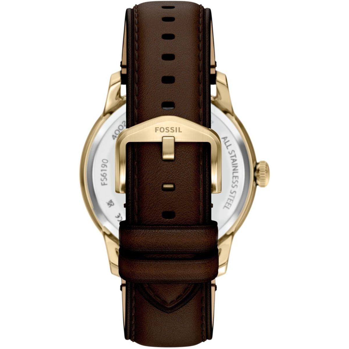 Fossil FS6190 zegarek złoty fashion-modowy Męskie pasek - miniatura 4