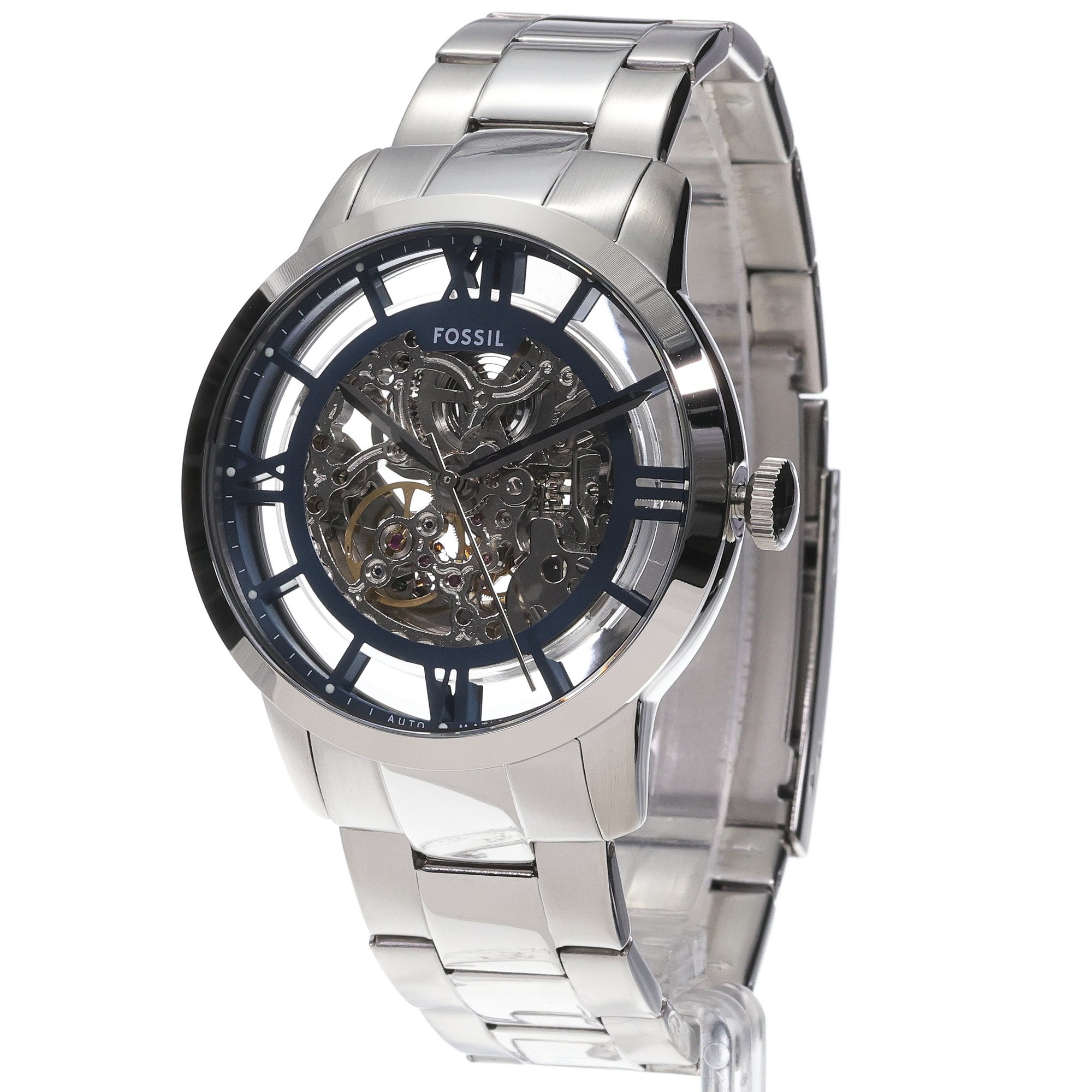 Fossil ME3260 TOWNSMAN AUTOMATIC Stainless Steel 44mm Townsman klasyczny zegarek srebrny