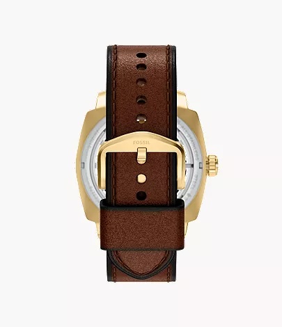 Fossil ME3278 MACHINE AUTOMATIC LITEHIDE LEATHER Męskie klasyczny zegarek złoty