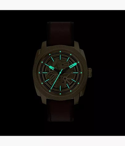 Fossil ME3278 MACHINE AUTOMATIC LITEHIDE LEATHER zegarek klasyczny Męskie