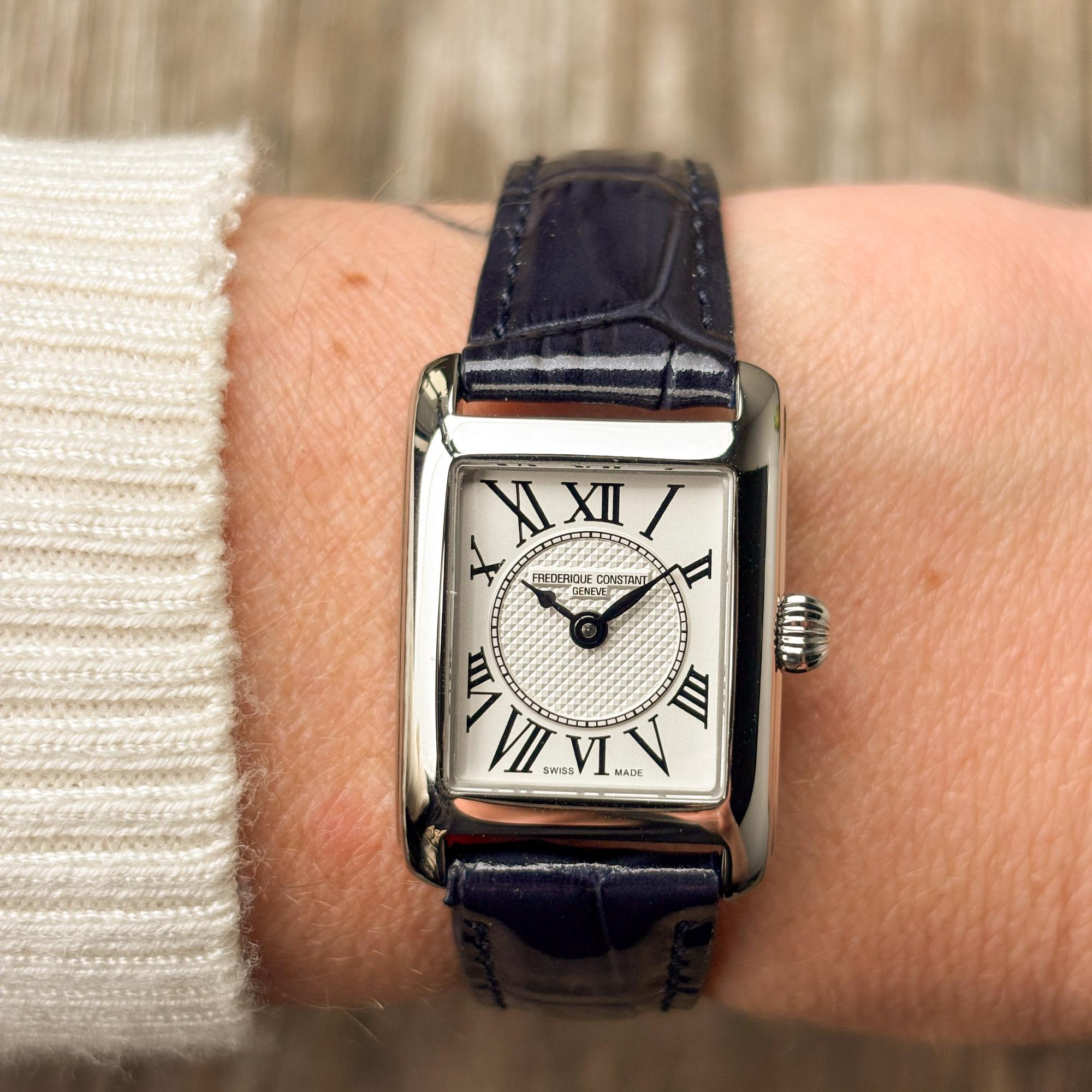 Frederique Constant FC-200MC26 Classics Carree Ladies zegarek damski klasyczny szafirowe - miniatura 7