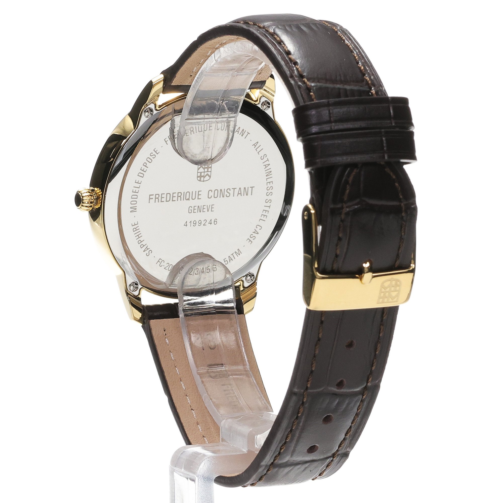 Frederique Constant FC-206S3S5 zegarek złoty elegancki Classics pasek - miniatura 4