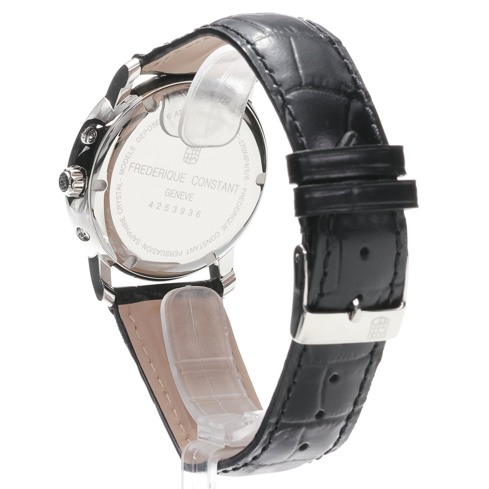 Frederique Constant FC-270SW4P26 zegarek srebrny klasyczny Classics pasek