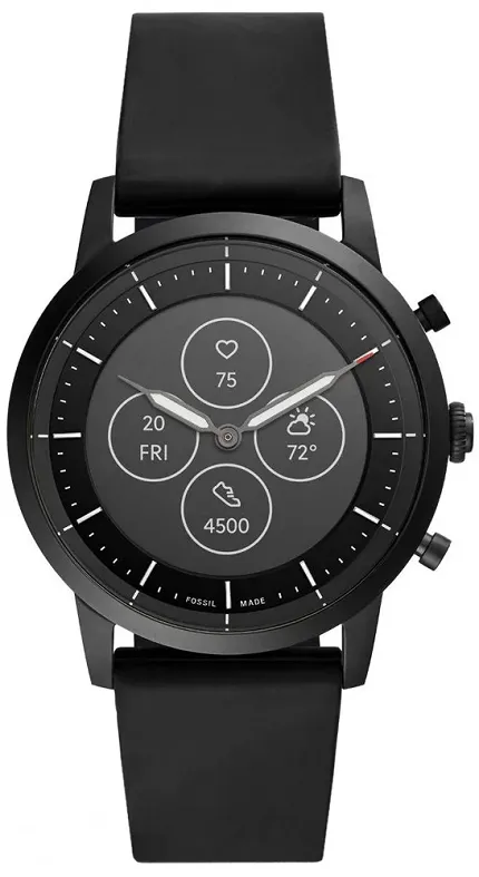 Fossil FTW7010 Hybrid Smartwatch 
Hybrid Smartwatch HR Collider Black Silicone