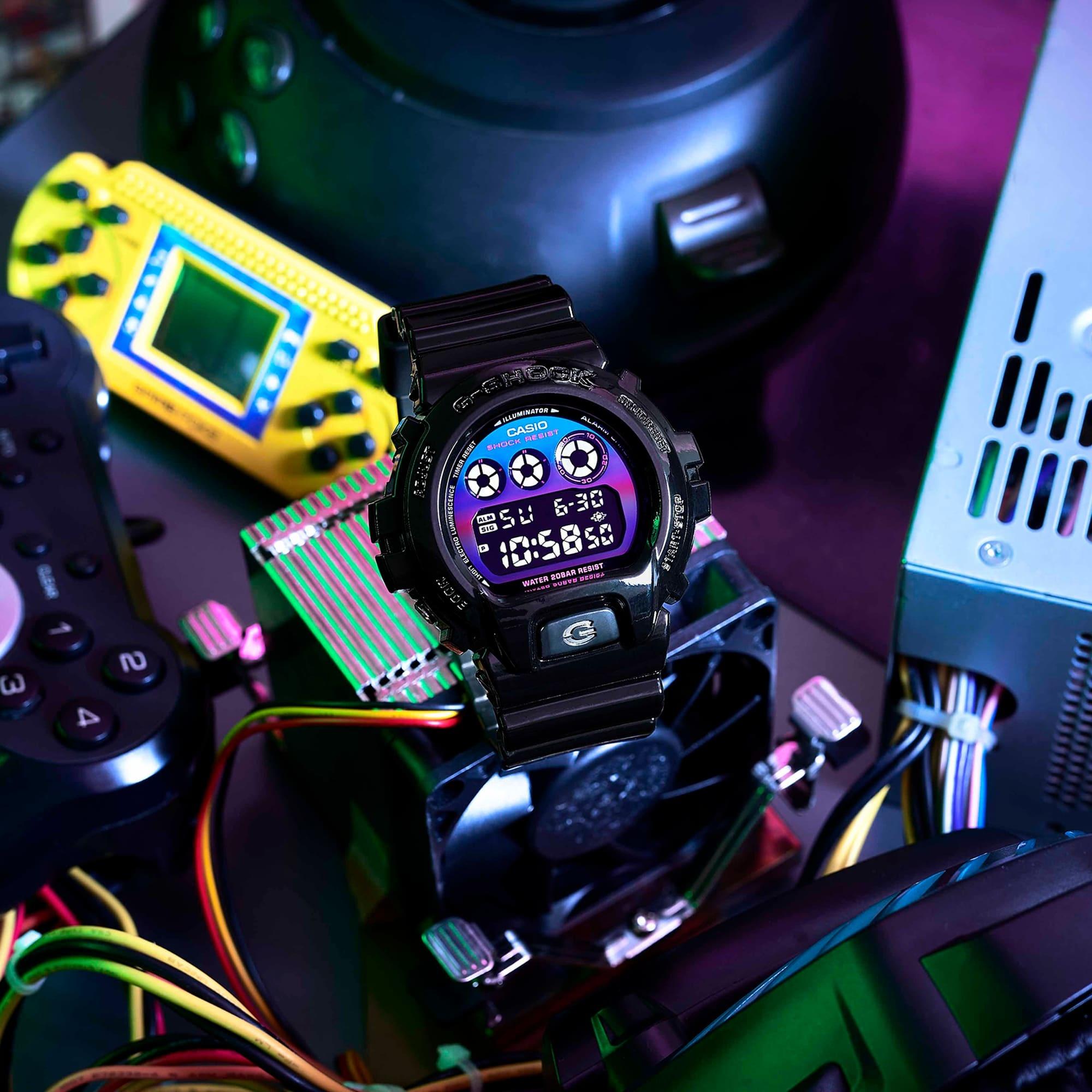 G-SHOCK DW-6900RGB-1ER G-SHOCK G-SHOCK VIRTUAL RAINBOW zegarek męski sportowy mineralne