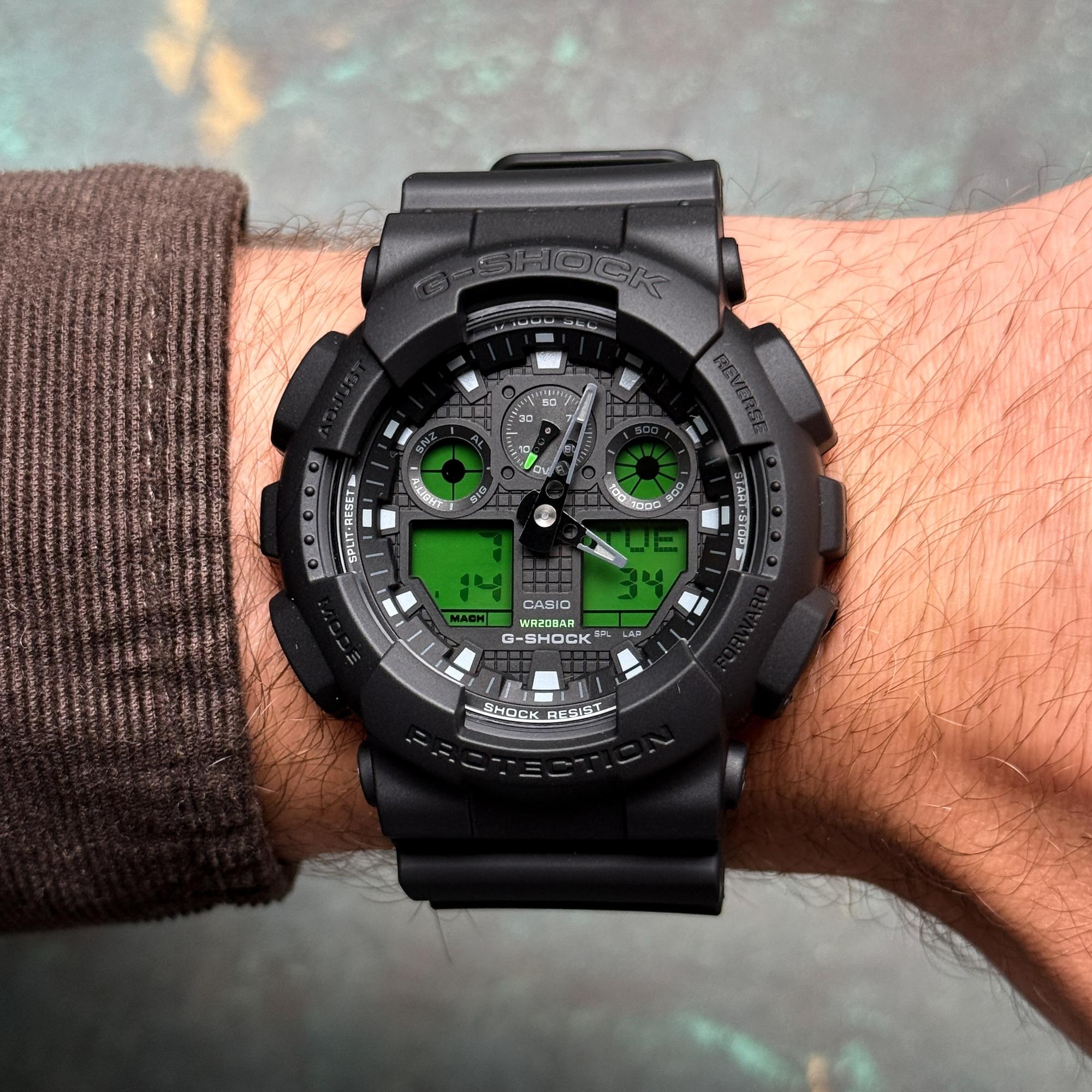 G-SHOCK GA-100BEG-1AER zegarek męski G-SHOCK Original czarny - miniatura 12