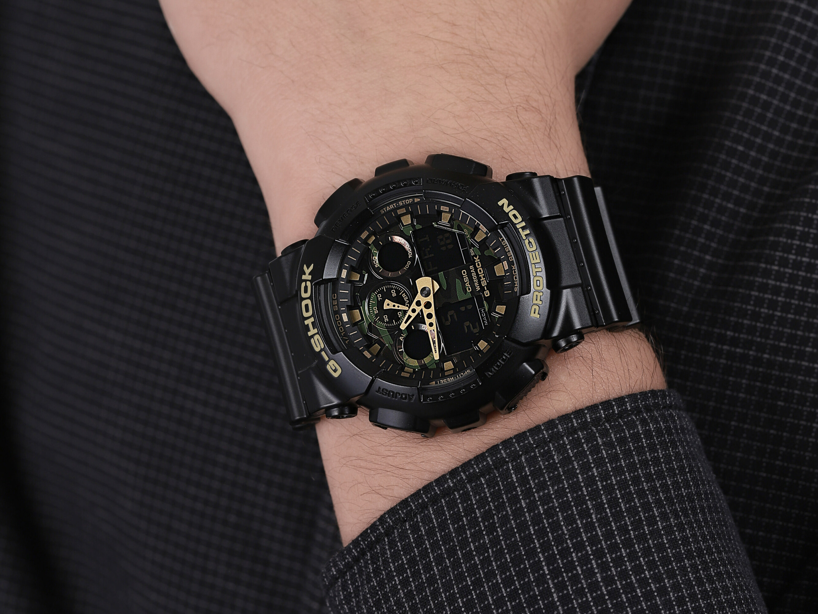 G-SHOCK GA-100CF-1A9ER męski zegarek G-SHOCK Original pasek