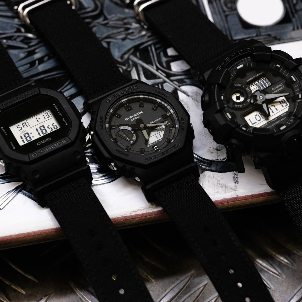 G-SHOCK GA-700BCE-1AER UTILITY BLACK G-SHOCK Original sportowy zegarek czarny