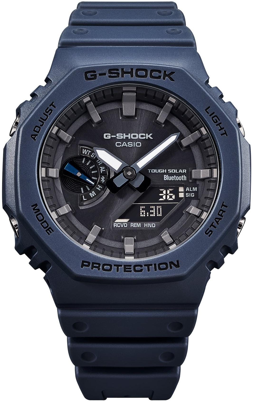 G-SHOCK GA-B2100-2AER Octagon Blue CasiOak Solar Bluetooth Carbon Core Guard zegarek sportowy G-SHOCK Original - miniatura 6
